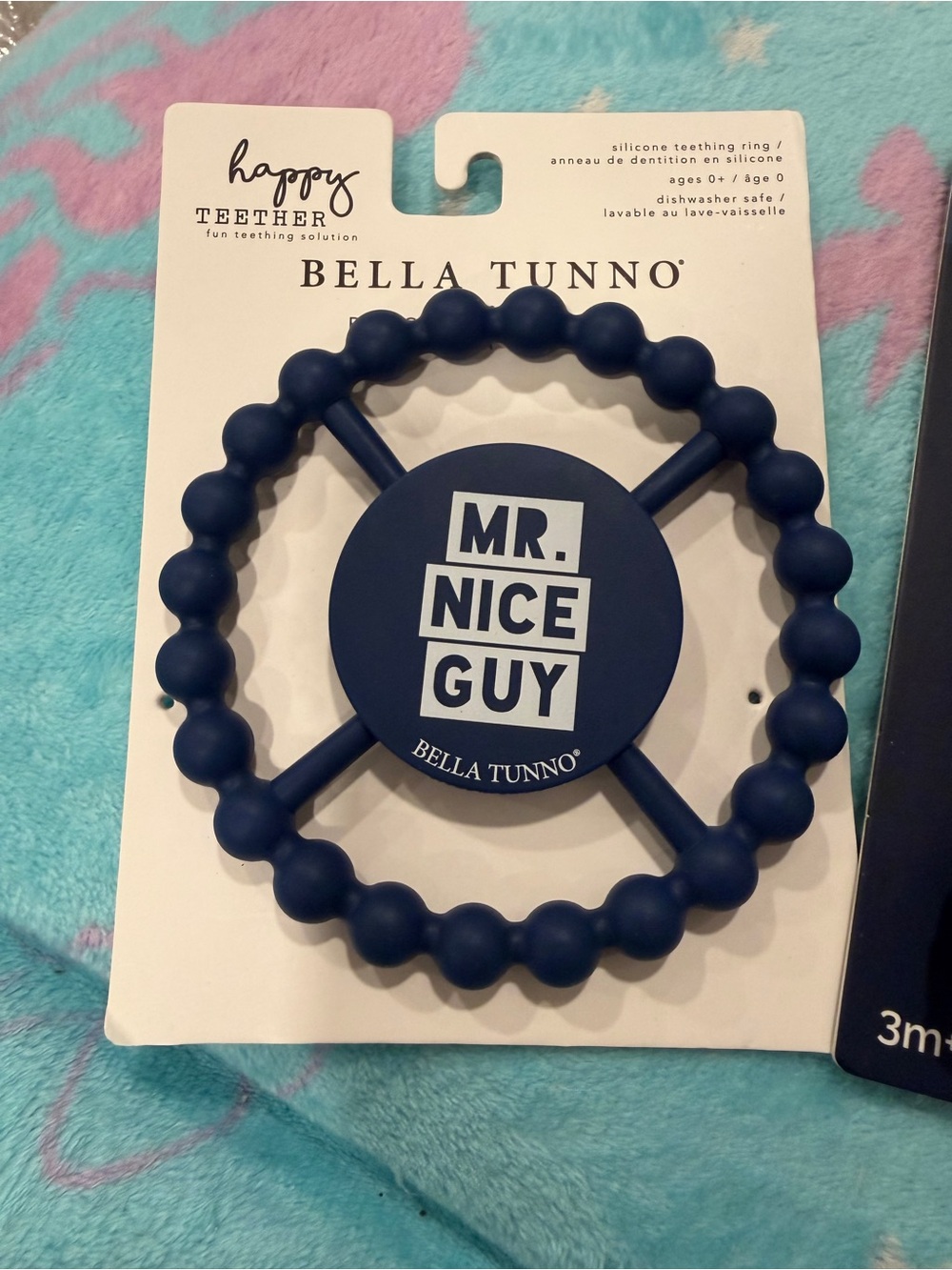Navy "Mr. Nice Guy" Silicone Teether Set - Picture 2 of 4